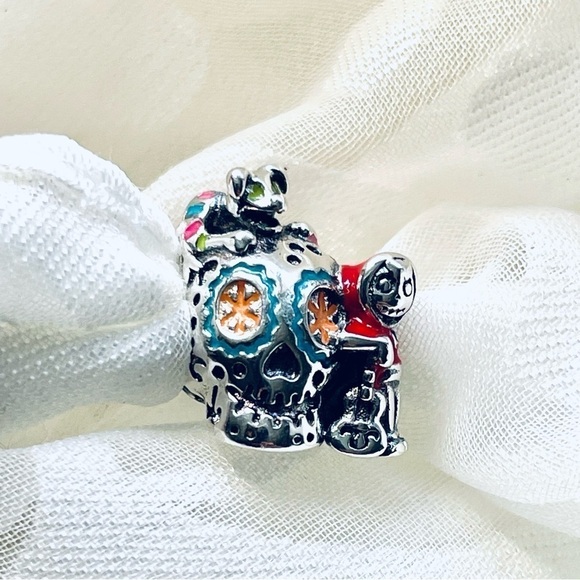 💀 NWOT Coco & Dante Skull Glow-in-the-Dark Charm ✨Halloween - Picture 2 of 15